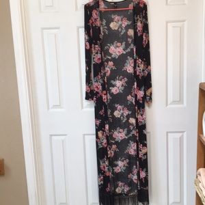 Full Length Floral Cardigan